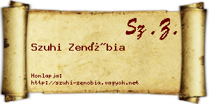 Szuhi Zenóbia névjegykártya